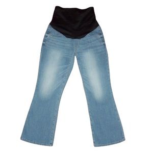 LOFT Maternity Bootcut Cropped Denim Stretch Jeans - Size 6